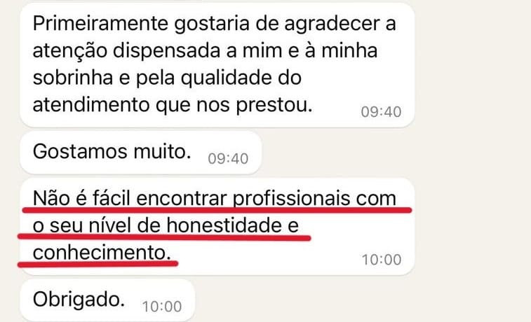 Avaliação Cliente