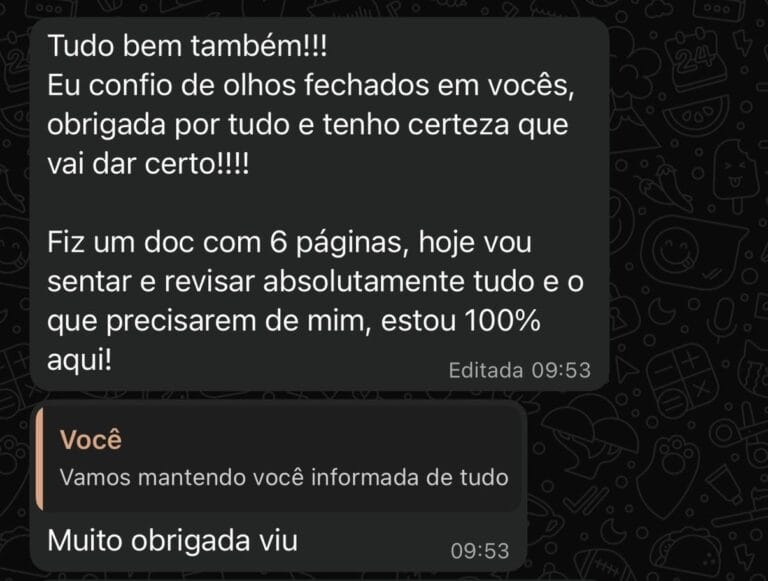 Avaliação Cliente